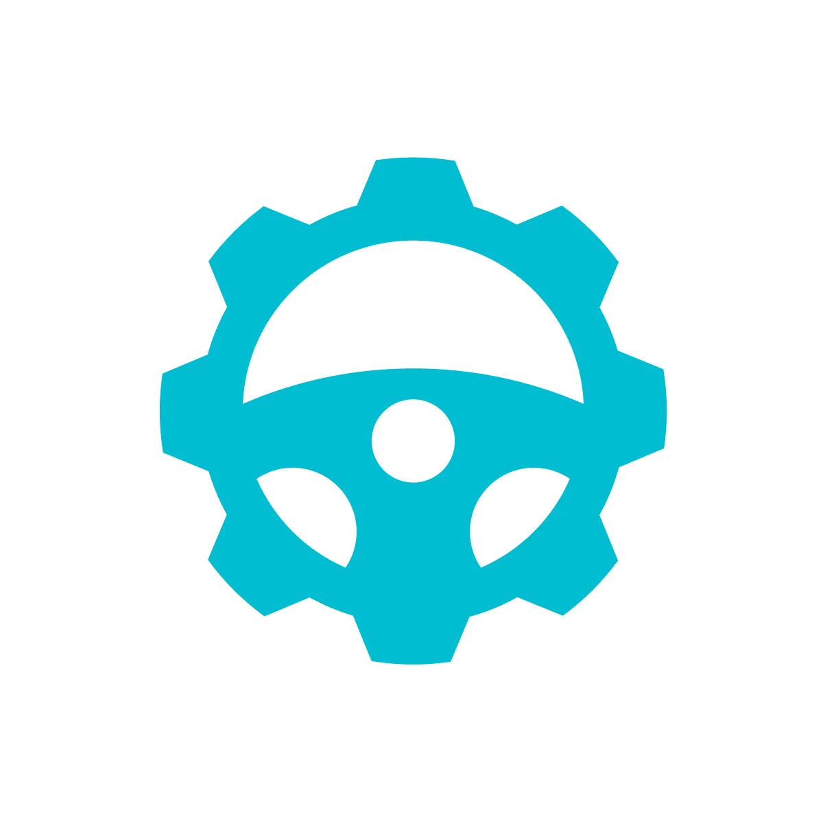 Solid Steering Wheel Cog Icon